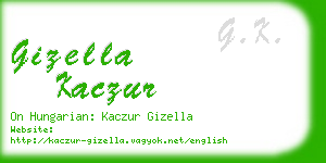 gizella kaczur business card